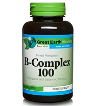 B-Complex 100 mg, Vitaminer och mineraler - Great Earth