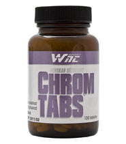 Chrom Tabs fr�n WNT. Krom �r en livsn�dv�ndig mineral som har en positiv inverkan p� kroppens sug efter s�tsaker