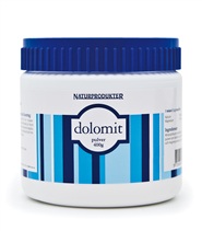 Dolomit fr�n Ferrosan. Mineraltillskott inneh�llande dolomitpulver som best�r av
kalciumkarbonat och magnesiumkarbonat i naturlig form.