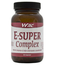 E-Super Complex fr�n WNT. Unik mix av alla naturligt f�rekommande oesterfierade E-vitamintokoferoler