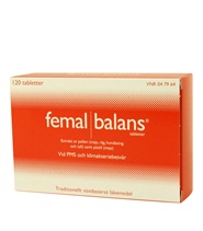 Femal Balans fr�n Antula. Femal balans �r ett  traditionellt v�xtbaserat l�kemedel f�r lindring av symptom vid PMS och klimakteriebesv�r