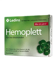 Hemoplett fr�n Ledins. Mer �n bara j�rn - ett komplett inneh�ll f�r ett b�ttre blodv�rde!