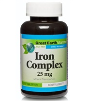 Iron Complex 25 mg, Vitaminer och mineraler - Great Earth