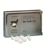 Bio-Kalk-D3 fr�n Pharma Nord. Mycket tyder p� att ett h�gt intag av kalcium under livets tidiga skede kan hj�lpa till att bygga upp ett starkare skelett.