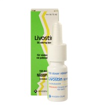 Livostin n�sspray fr�n Johnson & Johnson. Receptfritt l�kemedel. Livostin ger snabb och effektiv hj�lp mot pollenbesv�r. Din hj�lp i kriget mot allergin.