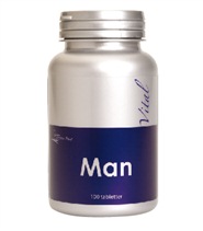 ManVital fr�n Alpha Plus. ManVital ger st�d f�r m�n som presterar p� toppniv� fler timmar om dygnet.