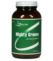 Mighty Greens fr�n Alpha Plus. G�r Mighty Greens till en god morgonvana och f� en riktig energikick!