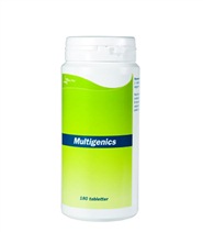 Multigenics fr�n Alpha Plus. Multigenics �r ett h�geffektivt multivitamintillskott som anv�nds bland annat p� professionella h�lsokliniker runt om i hela USA.