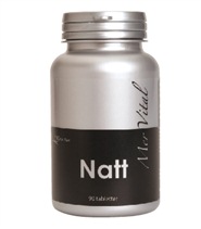 Natt MerVital fr�n Alpha Plus. Natt MerVital inneh�ller bland annat magnesium och kalcium som �r k�nda f�r att ge kroppen ro och f�rbereda kroppen inf�r n�sta aktiva dag.