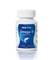 Omega-3 fr�n Svensk H�lsokost. Svensk H�lsokost Omega-3 �r en kvalitativ fiskolja h�mtad fr�n kalla fiskevatten.
