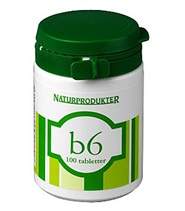 Vitamin B6.  fr�n Ferrosan. Vitamin B6 beh�vs f�r oms�ttningen av protein och kolhydrater samt normal nerv- och muskelfunktion.