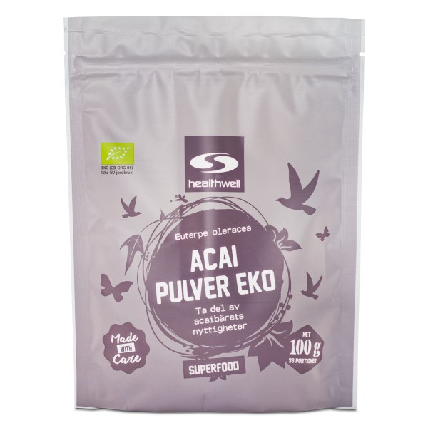 Healthwell Acaipulver EKO, 100 g