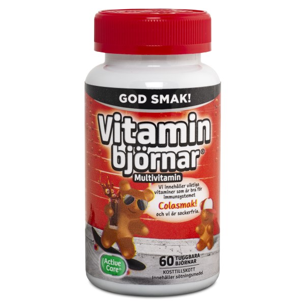 Active Care Vitaminbjörnar Cola, 60 tuggisar