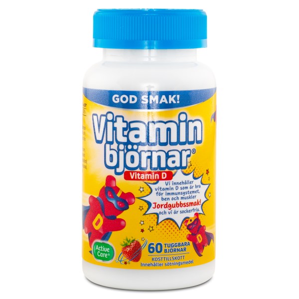 Active Care Vitaminbjörnar D-vitamin, 60 tuggisar