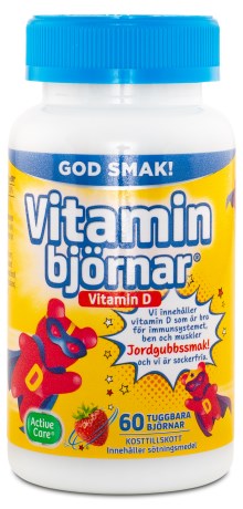 Miniatyrbild Active Care Vitaminbjrnar D-vitamin, 60 tuggisar