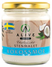 Miniatyrbild Alive Foods Stenmalet Kokossmr Eko, 260 g