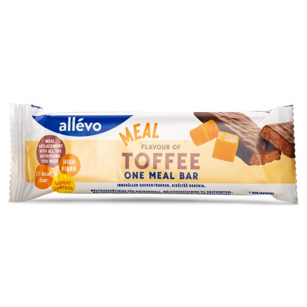 Allevo One Meal Bar, Toffee, 1 st