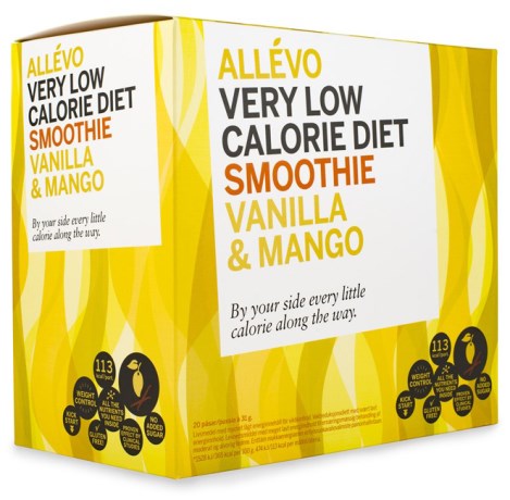 Miniatyrbild Allevo VLCD Smoothie , Vanilj & Mango, 20 portioner