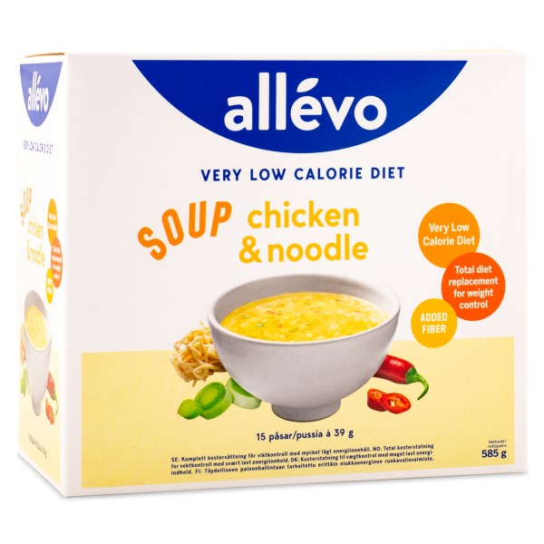 Allevo VLCD Soup, Kyckling & Nudlar, 15 portioner