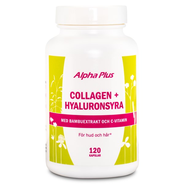 Alpha Plus Collagen + Hyaluronsyra 120 kaps