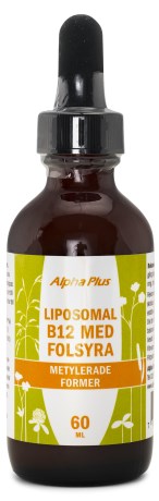 Miniatyrbild Alpha Plus Liposomal B12 m Folsyra, 60 ml