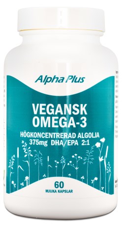 Miniatyrbild Alpha Plus Omega 3 Vegan, 60 kaps