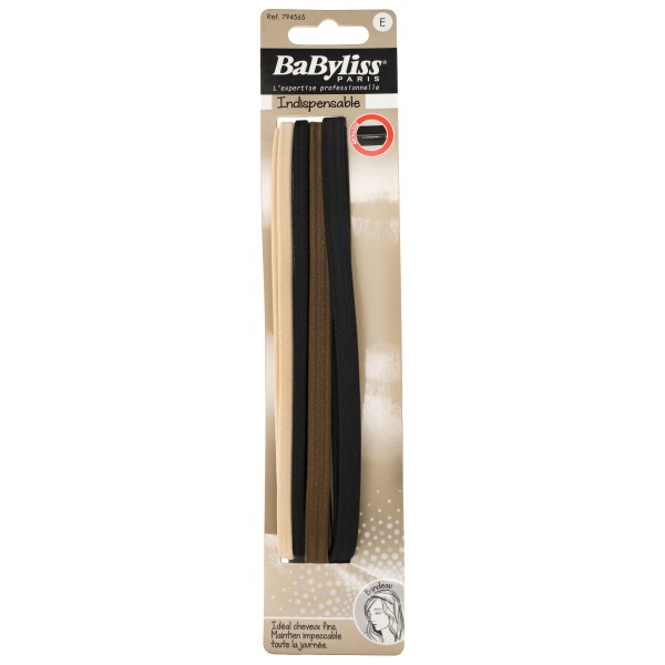 BaByliss Hårband Anti-glid, 4 -pack