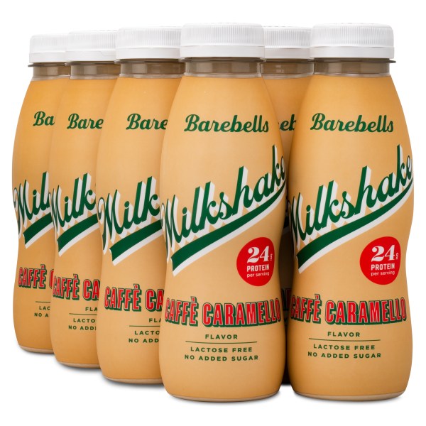 Barebells Milkshake, Caffe Caramello, 8-pack