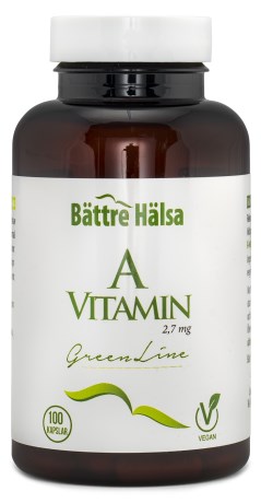 Miniatyrbild B�ttre H�lsa A-Vitamin Green Line, 100 kaps