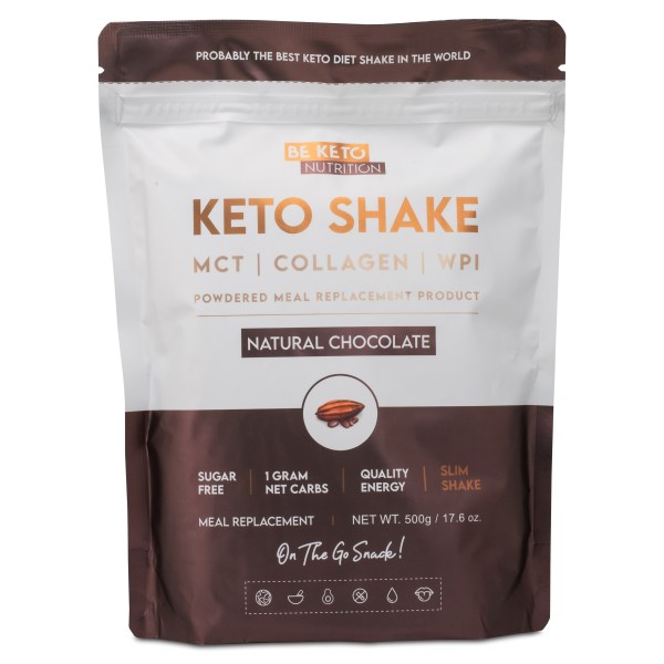 BeKeto KETO Shake, Natural Chocolate, 500 g