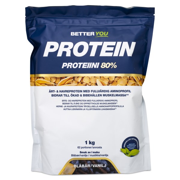 Better You Ärt & Havreprotein, Blåbär/vanilj, 1 kg
