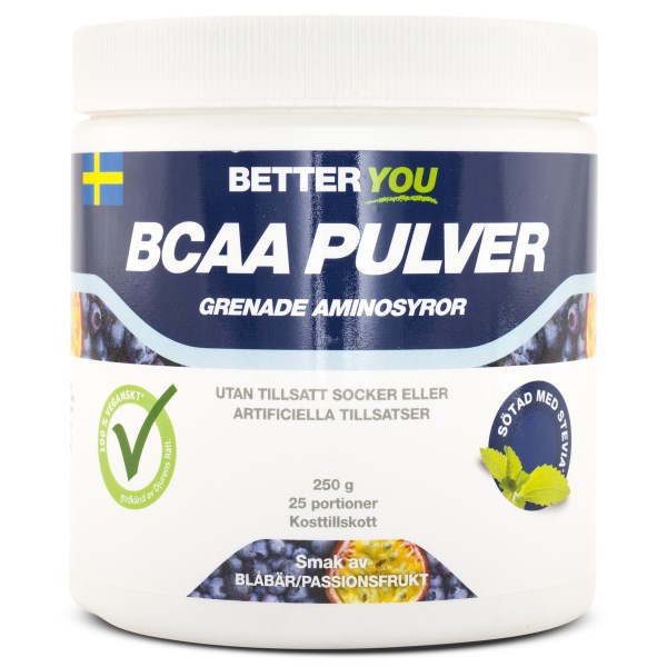 Better You BCAA Pulver Passionsfrukt/Blåbär 250 g Better You BCAA Pulver Passionsfrukt/Blåbär 250 g