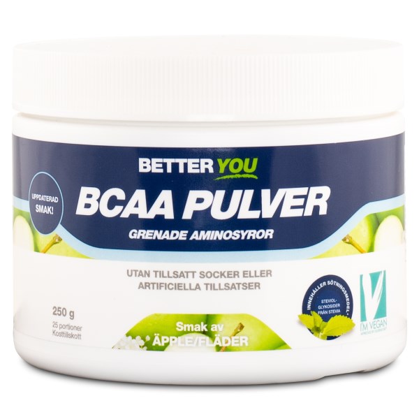 Better You BCAA Pulver, Äpple/Fläder, 250 g