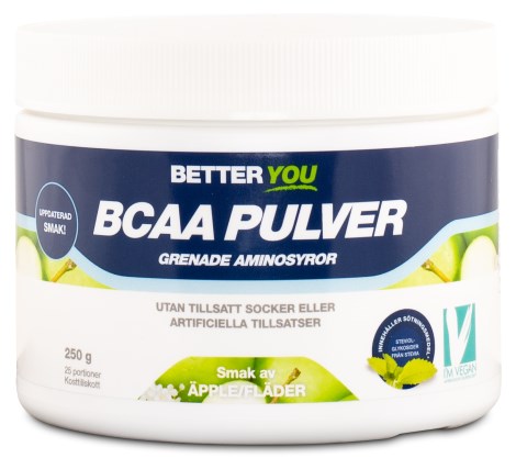 Miniatyrbild Better You BCAA Pulver, �pple/Fl�der, 250 g