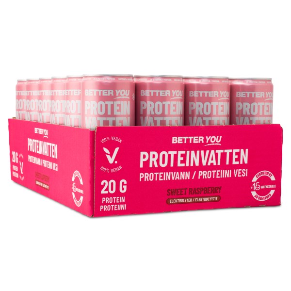 Better You Proteinvatten m Elektrolyter, Sweet Raspberry, 24-pack