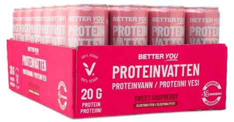 Miniatyrbild Better You Proteinvatten m Elektrolyter, Sweet Raspberry, 24-pack