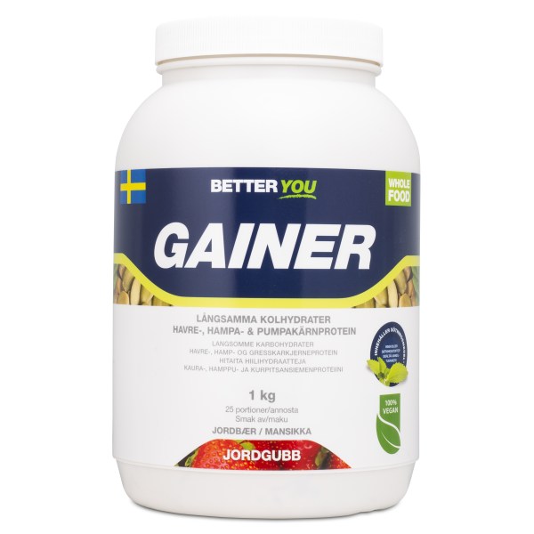 Better You Vegetarisk Gainer, Jordgubb, 1 kg