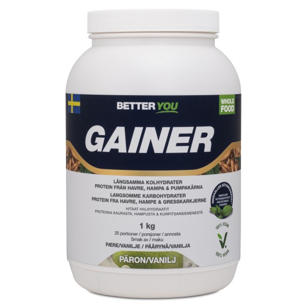 Better You Vegetarisk Gainer, Vanilj/päron, 1 kg