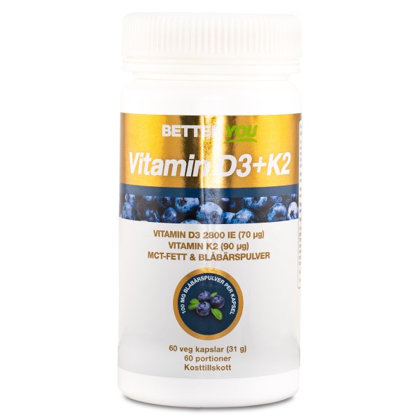 Better You Vitamin D3 + K2, 60 kaps