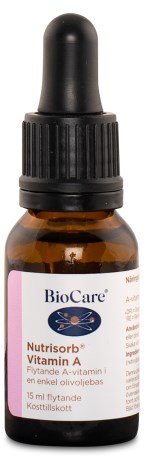 Miniatyrbild BioCare Nutrisorb A-vitamin, 15 ml
