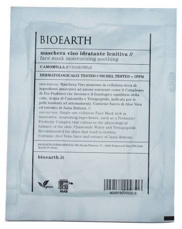 Miniatyrbild Bioearth Sheetmask Moisturising Soothing, 1 st