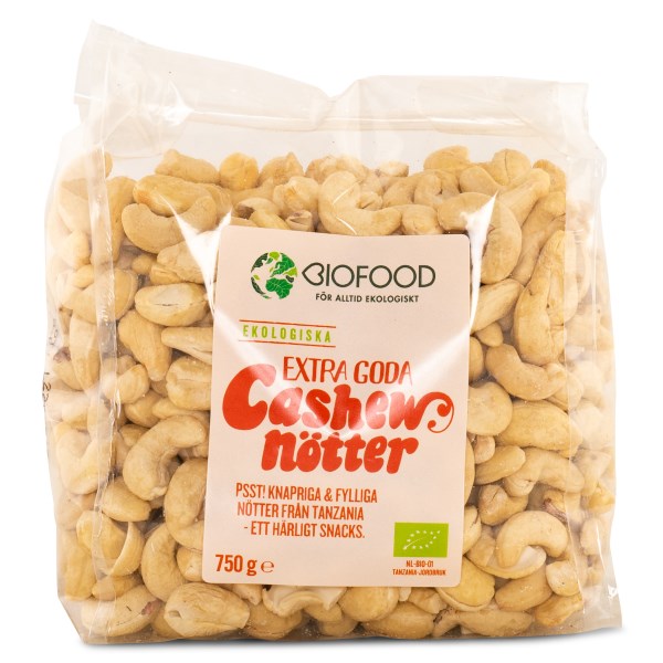 Biofood Cashewnötter EKO, 750 g