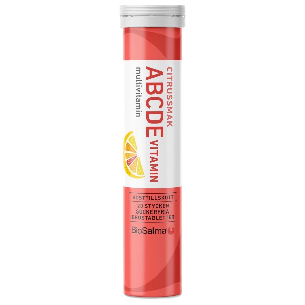 BioSalma ABCDE-vitamin, Citrus, 20 brustabl