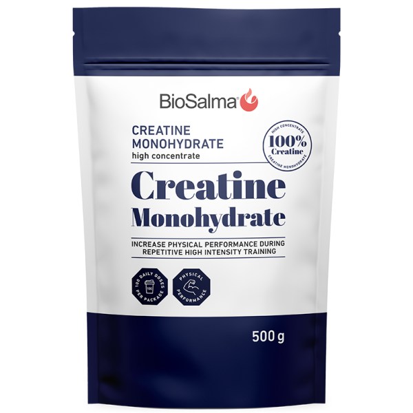 BioSalma Creatine Monohydrate 100%, Naturell,
