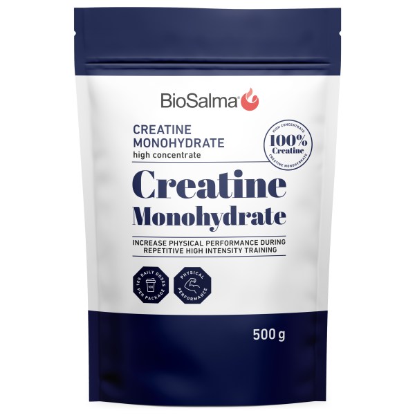 BioSalma Creatine Monohydrate 100%, Naturell, 500 g