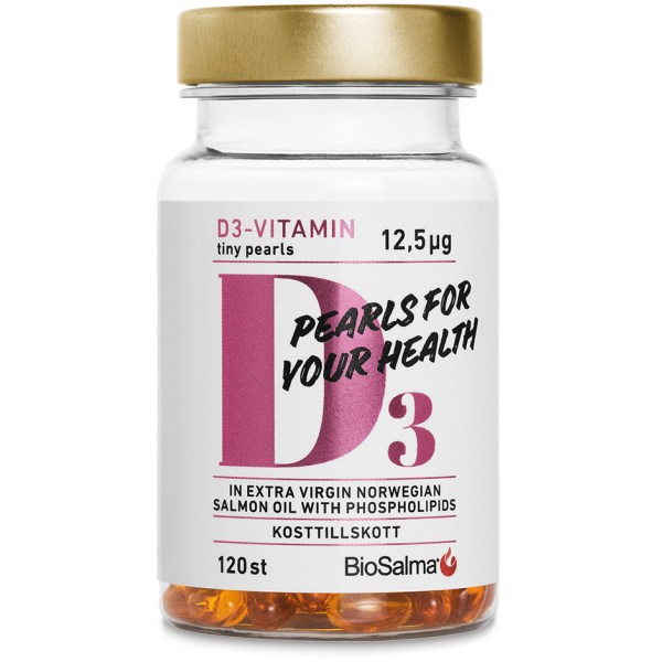 BioSalma D3-vitamin 12,5 ug Tiny Pearls , 120 kaps