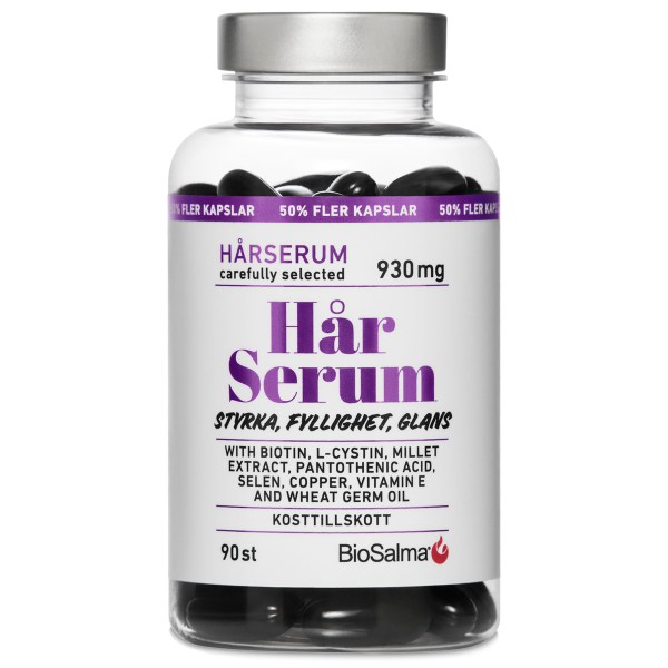 BioSalma HårSerum med Biotin L-cystin Pantotensyra, 90 kaps