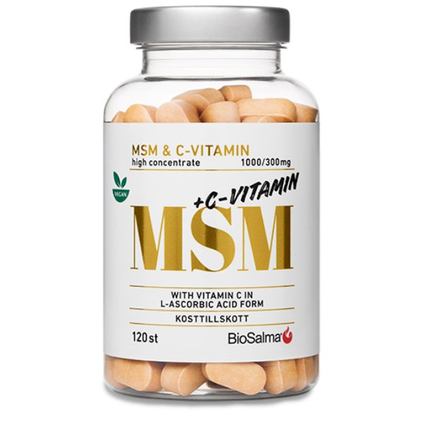 BioSalma MSM 1000mg + C-vitamin, 120 tabl