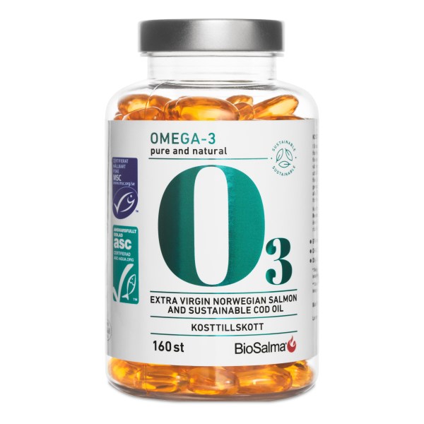 BioSalma Omega-3 MSC+ASC Miljömärkt 800 mg , 160 kaps