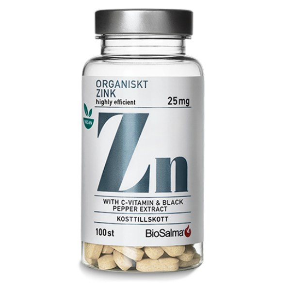 BioSalma Organiskt Zink 25mg, 100 tabl